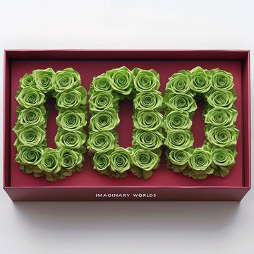 Green Roses 000 Rose Box - Imaginary Worlds