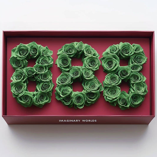 Green Roses 888 Rose Box - Imaginary Worlds