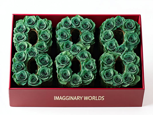 Green Roses 888 Rose Box - Imaginary Worlds