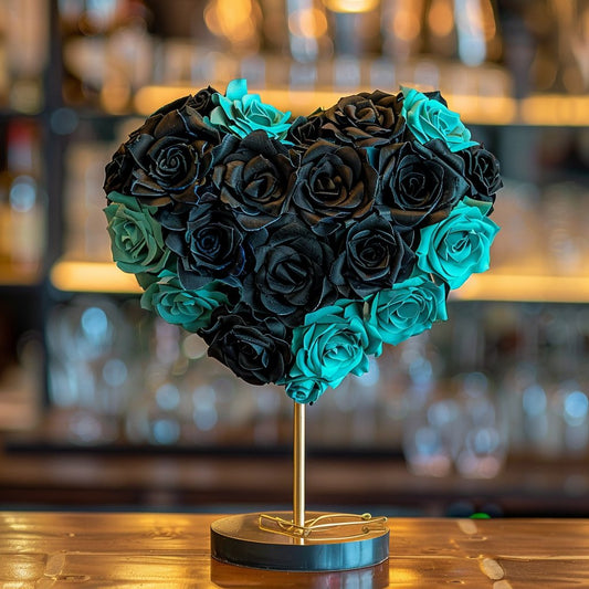 Hades and Persephone Mixed Rose Heart Lamp - Imaginary Worlds