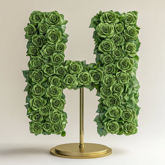 Hades Green Rose Letter H Lamp - Imaginary Worlds