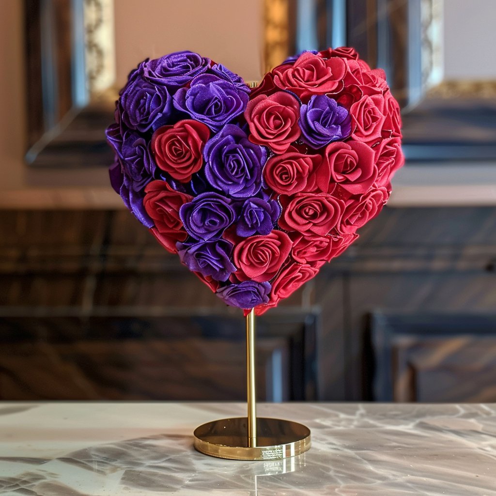 Hector and Andromache Mixed Rose Heart Lamp - Imaginary Worlds