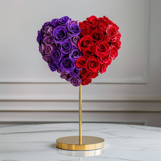 Helios and Selene Mixed Rose Heart Lamp - Imaginary Worlds