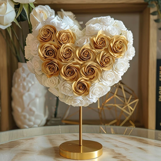 Hera and Zeus Mixed Rose Heart Lamp - Imaginary Worlds