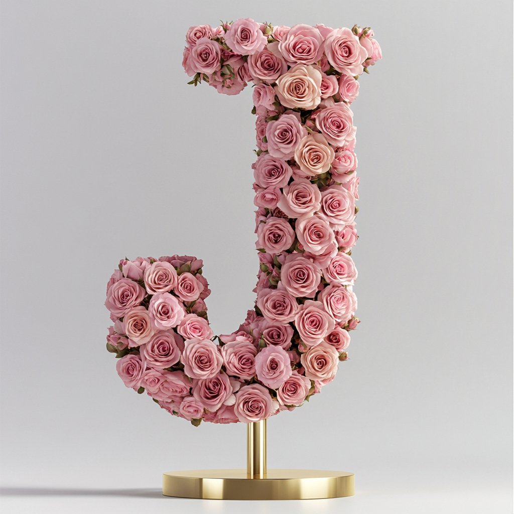 Jason With Roses Jason Pink Rose Letter J Lamp - ดอกกุหลาบที่เก็บรักษาไว้ในโลกแห่ง ...