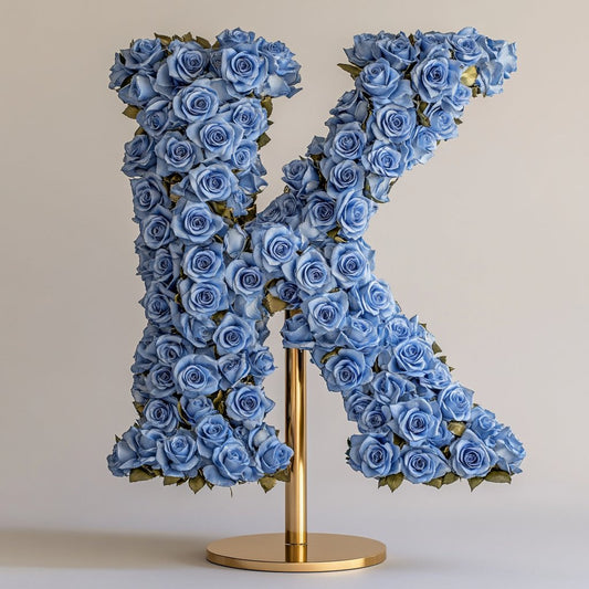 Kratos Blue Rose Letter K Lamp - Imaginary Worlds