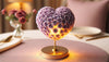 Lavender Rose Heart Lamp - Imaginary Worlds