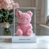 Light Pink Preserved Rose Bear - Imaginary Worlds