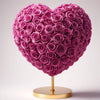 Magenta Rose Heart Lamp - Imaginary Worlds