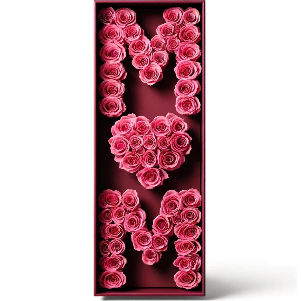 MOM Love Rose Box - Custom Pink Rose Gift - Imaginary Worlds
