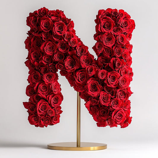 Nemesis Red Rose Letter N Lamp - Imaginary Worlds