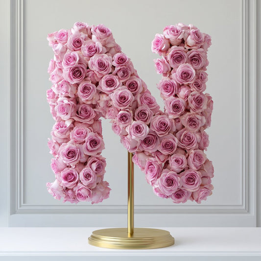 Nike Pink Rose Letter N Lamp - Imaginary Worlds