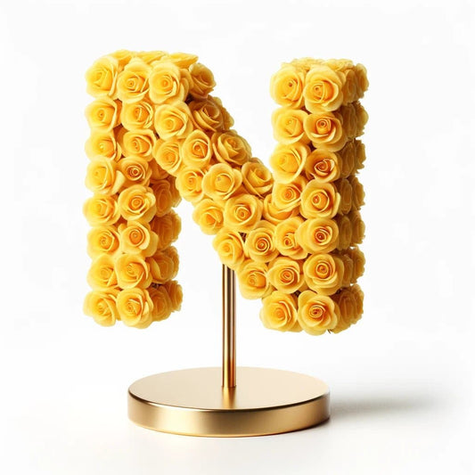 Nike Yellow Rose Letter N Lamp - Imaginary Worlds