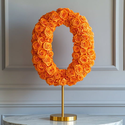 Orange Rose Eternal Number 0 Lamp - Imaginary Worlds