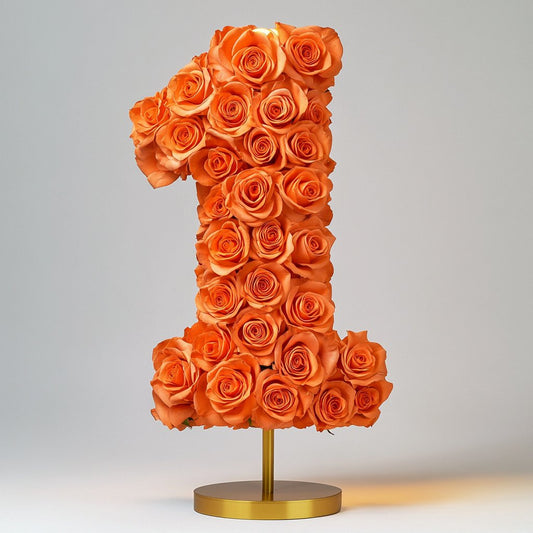 Orange Rose Eternal Number 1 Lamp - Imaginary Worlds