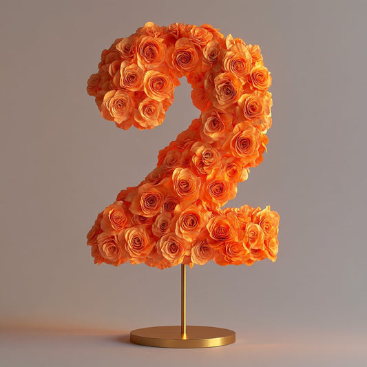 Orange Rose Eternal Number 2 Lamp - Imaginary Worlds