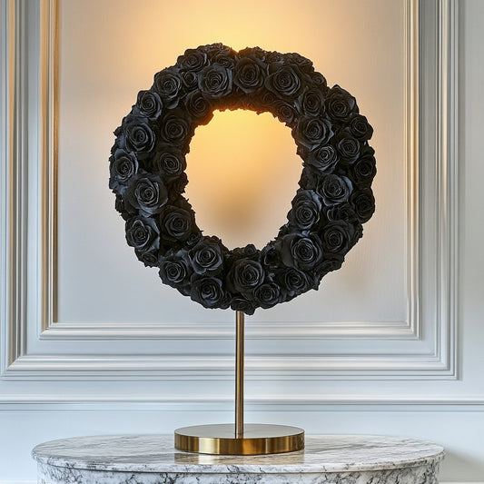 Osiris Black Rose Letter O Lamp - Imaginary Worlds