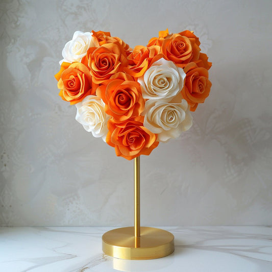 Paris and Helen Mixed Rose Heart Lamp - Imaginary Worlds