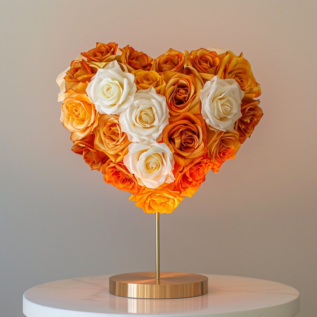 Paris and Helen Mixed Rose Heart Lamp - Imaginary Worlds