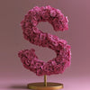 Pink Rose Eternal Letter S Lamp - Imaginary Worlds