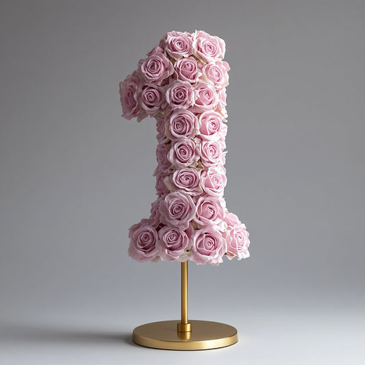 Pink Rose Eternal Number 1 Lamp - Imaginary Worlds