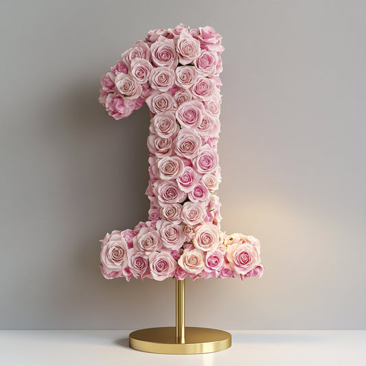 Pink Rose Eternal Number 1 Lamp - Imaginary Worlds