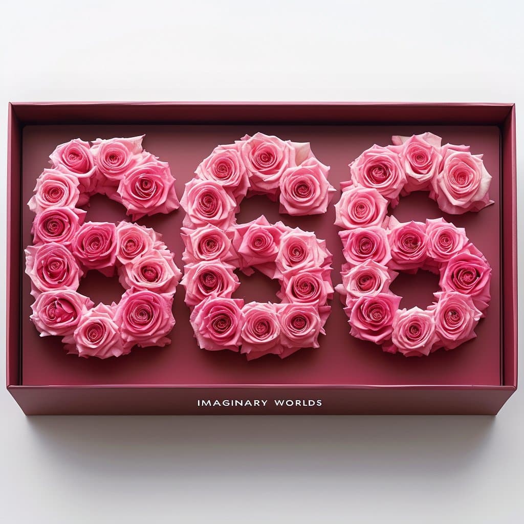 Pink Roses 666 Rose Box - Imaginary Worlds