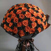 Preserved Black and Orange Roses Flower Bouquet - Imaginary Worlds