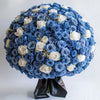 Preserved Blue and White Roses Flower Bouquet - Imaginary Worlds