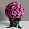 Preserved Hot Pink and Black Roses Flower Bouquet - Imaginary Worlds