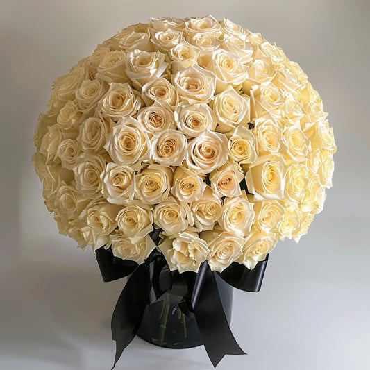 Preserved Pale Yellow Roses Flower Bouquet - Imaginary Worlds