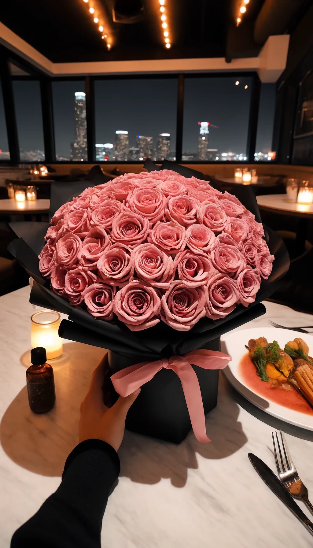 Preserved Pink Roses Flower Bouquet - Imaginary Worlds