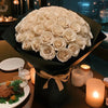 Preserved White Roses Flower Bouquet - Imaginary Worlds