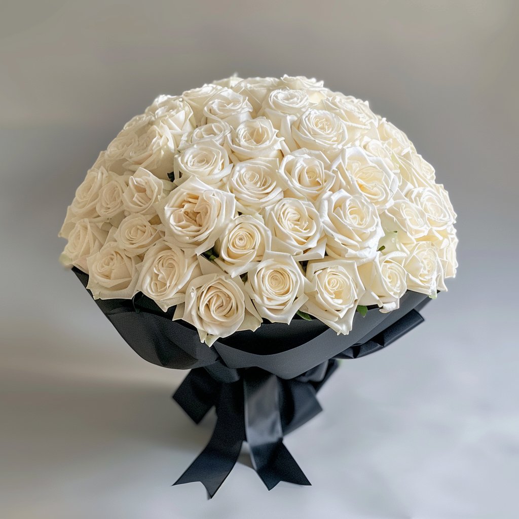 Preserved White Roses Flower Bouquet - Imaginary Worlds