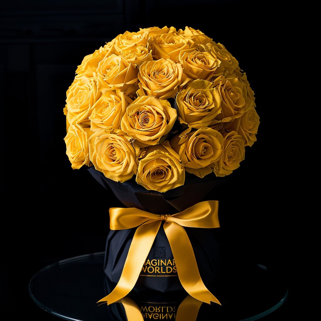 Preserved Yellow Roses Flower Bouquet - Imaginary Worlds