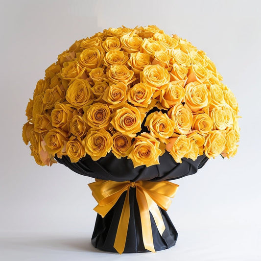 Preserved Yellow Roses Flower Bouquet - Imaginary Worlds