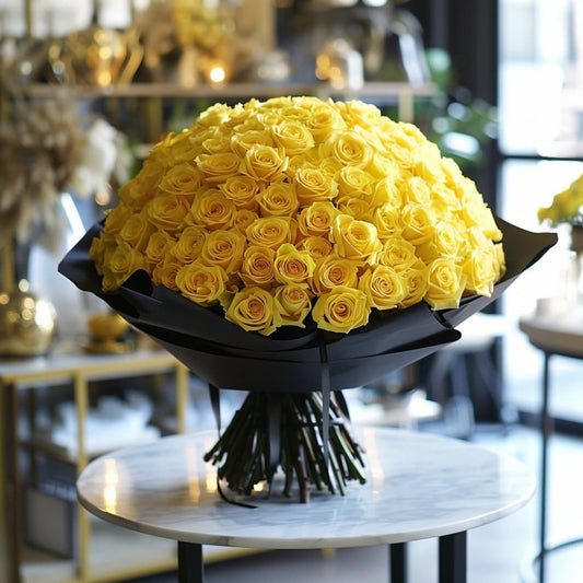 Preserved Yellow Roses Flower Bouquet - Imaginary Worlds