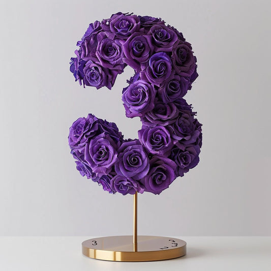 Purple Rose Eternal Number 3 Lamp - Imaginary Worlds