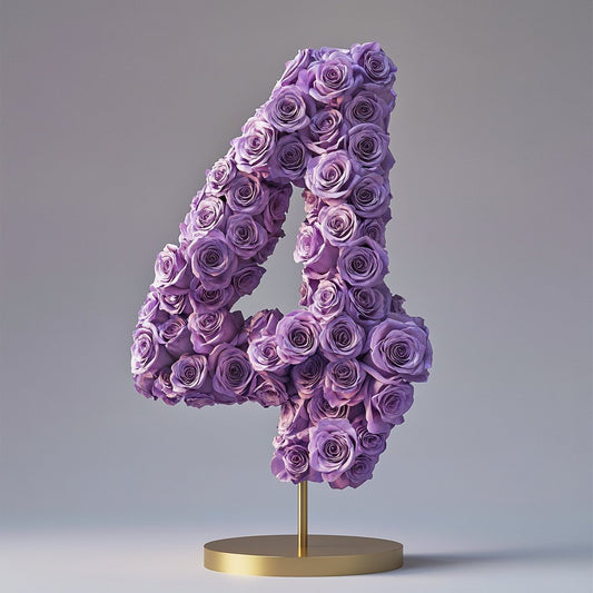 Purple Rose Eternal Number 4 Lamp - Imaginary Worlds