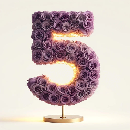 Purple Rose Eternal Number 5 Lamp - Imaginary Worlds