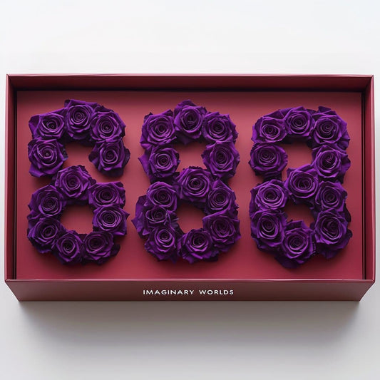 Purple Roses 888 Rose Box - Imaginary Worlds