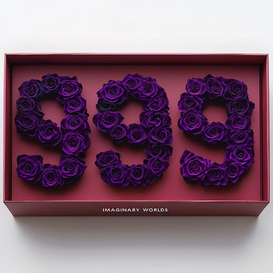 Purple Roses 999 Rose Box - Imaginary Worlds