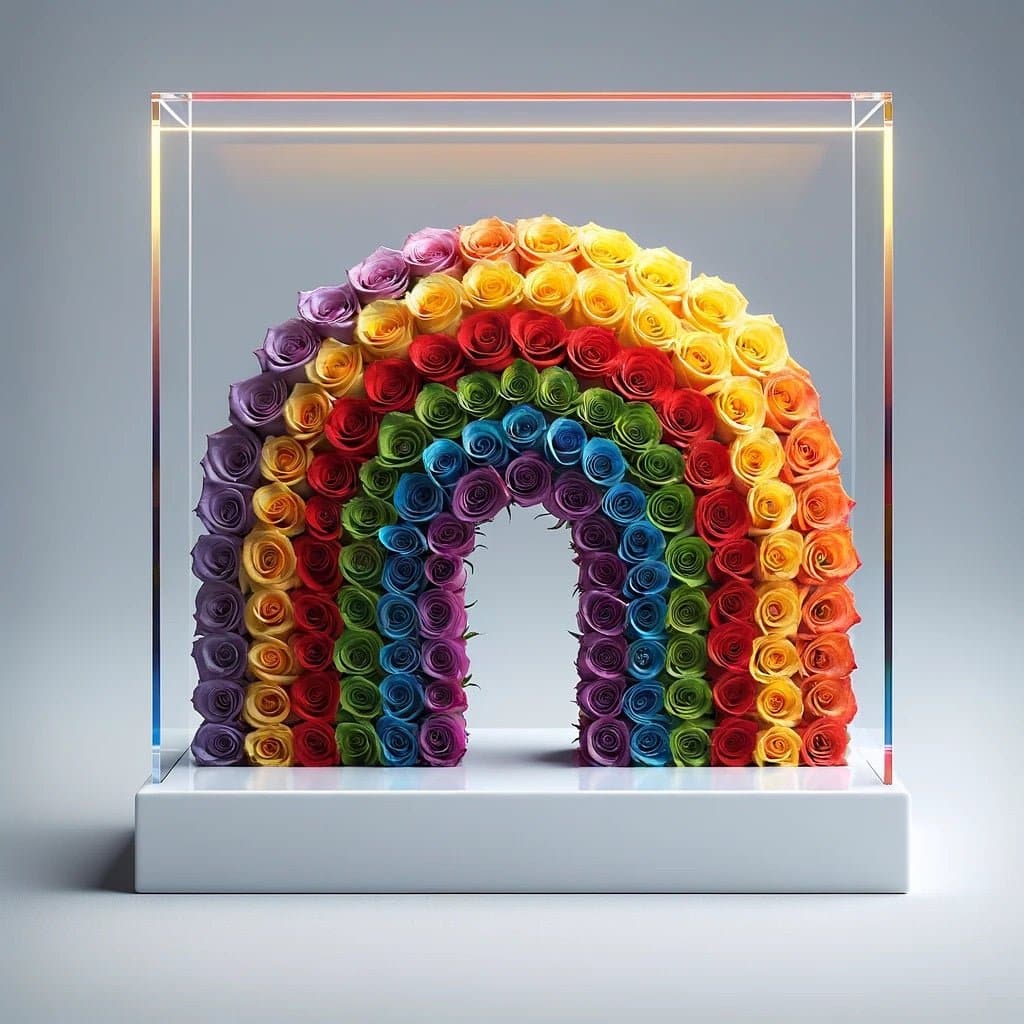 Rainbow Bloom Eternal Standing Display - Imaginary Worlds