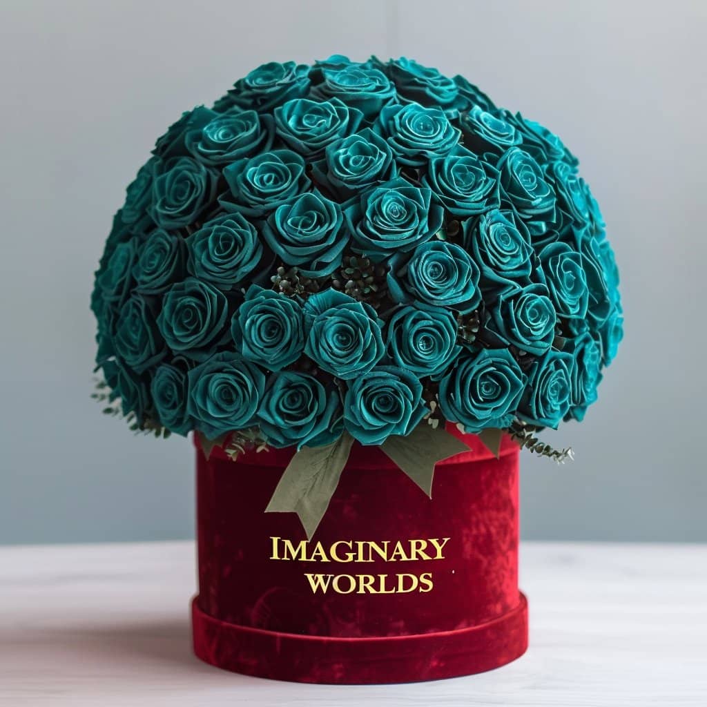 Ramo Buchón Teal Velvet Majesty - Imaginary Worlds