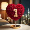 Red Heart Rose Lamp with White '1' - Imaginary Worlds