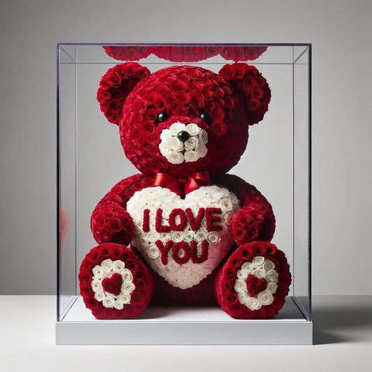 Red Rose Bear with "I Love You" Heart - Imaginary Worlds