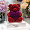 Red Rose Bear with Purple Roses Heart - Imaginary Worlds