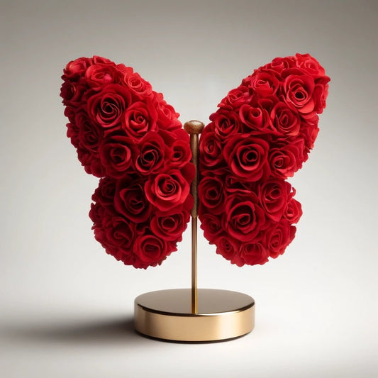 Red Rose Butterfly Lamp - Imaginary Worlds