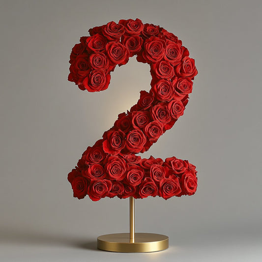 Red Rose Eternal Number 2 Lamp - Imaginary Worlds