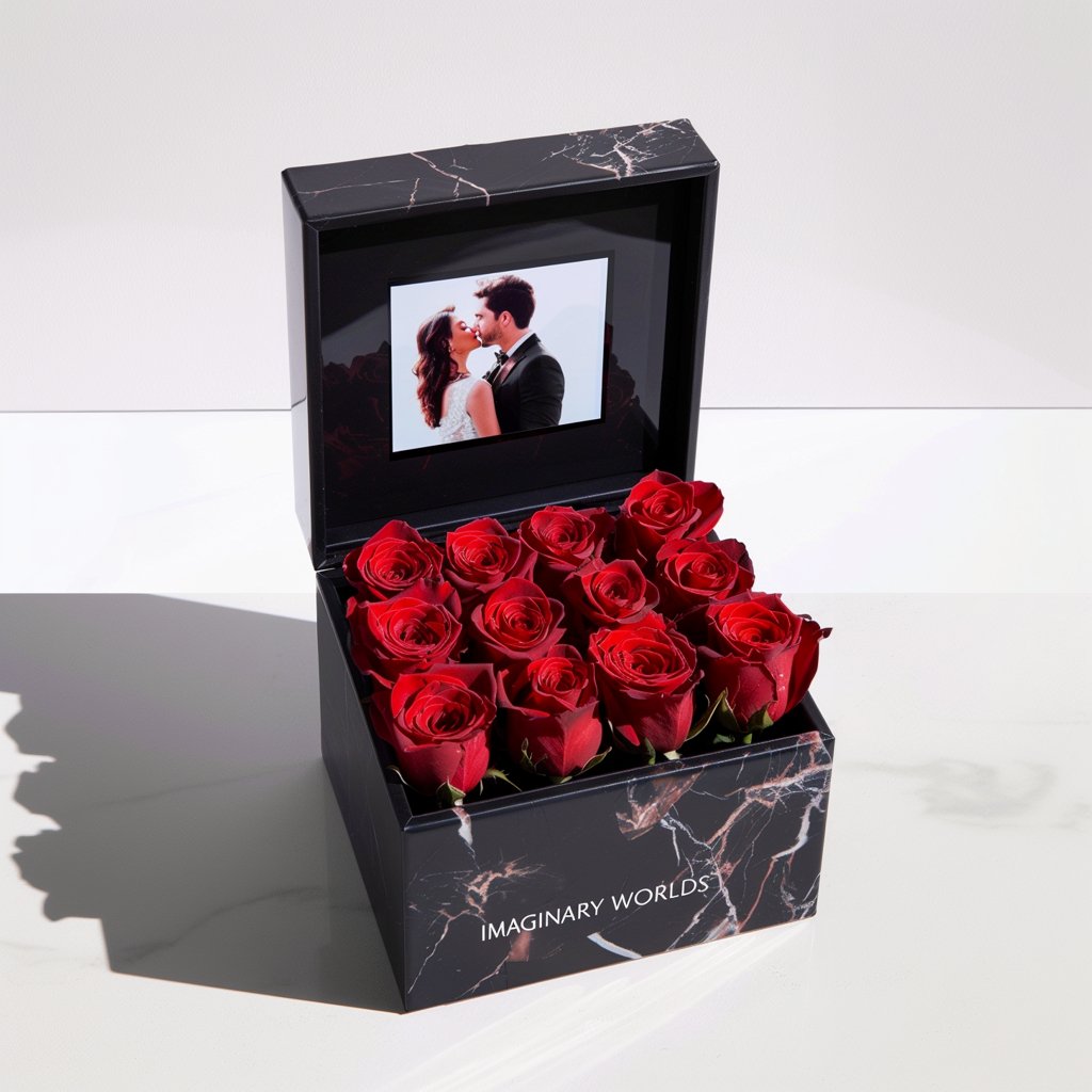 Red Roses Forever Multimedia Keepsake Box - Imaginary Worlds